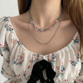 Flower Multicolor Layered Choker Necklace