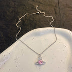 Stone Pendant Choker Necklace