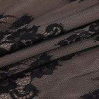 Completo gonna midi con scollo a V e schiena scoperta in pizzo con allacciatura all'americana 