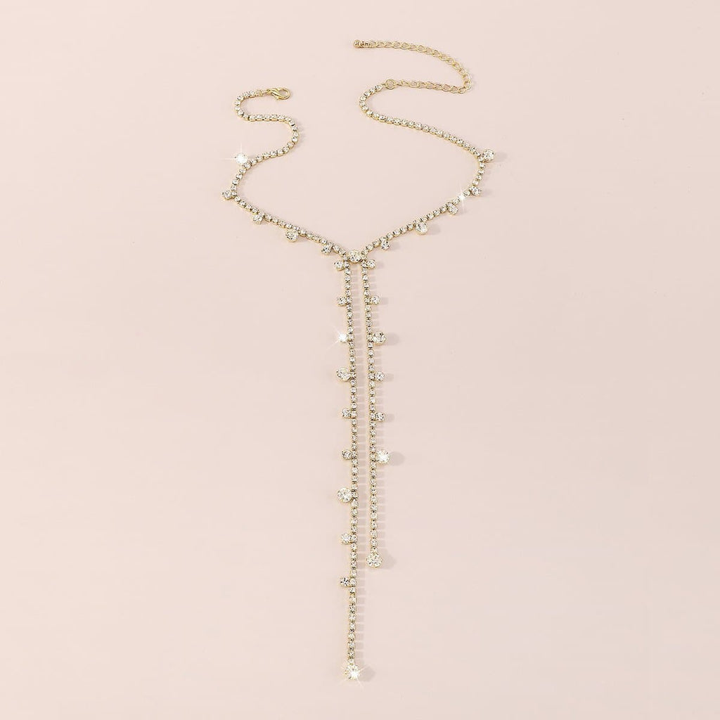 Rhinestone Stone Choker Necklace