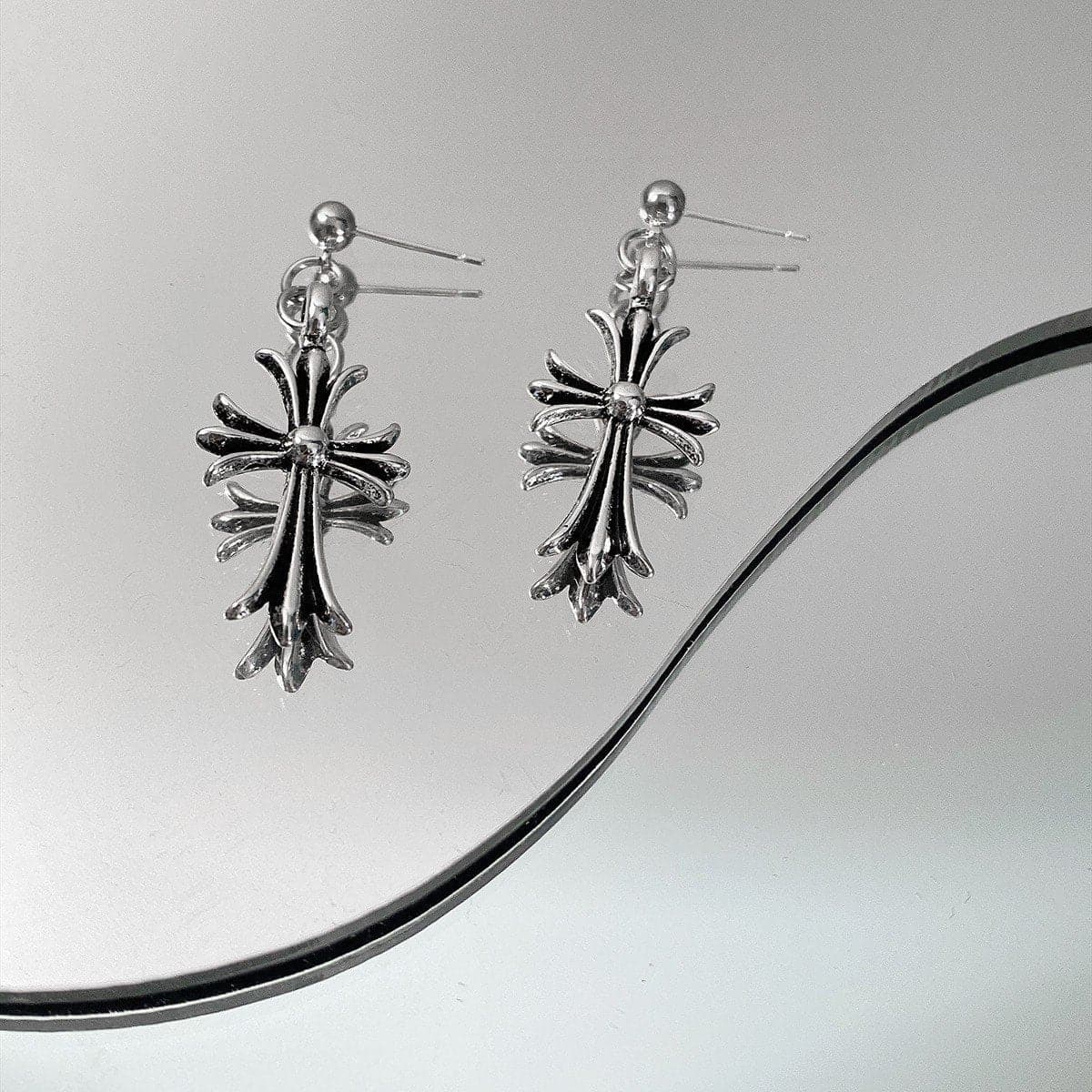 Cross Pendant Earrings