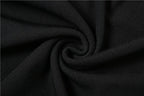 Halter backless hollow out ribbed cowl neck solid top