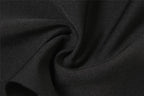Halter solid self tie hollow out ribbon ruched off shoulder crop top