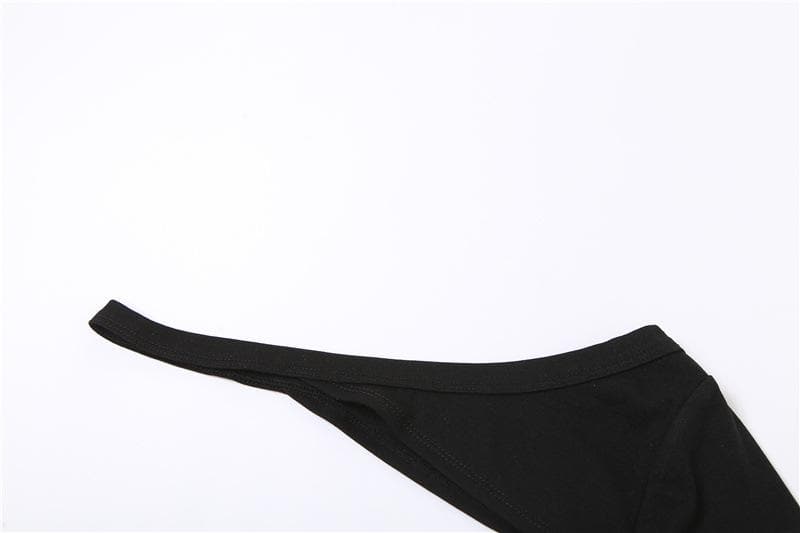 Hollow out solid gloves irregular backless tube crop top