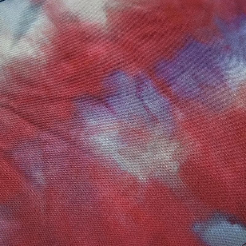 Top corto con scollo a U e schiena scoperta a contrasto, tie-dye 