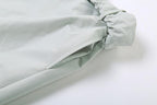 Ruched pocket cargo solid low rise maxi skirt