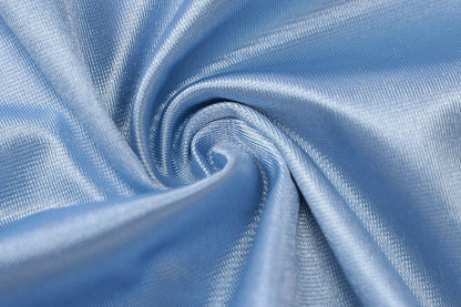 Rückenfreies Minikleid aus einfarbigem Satin mit Wasserfallausschnitt und Schnürung zum Selbstbinden