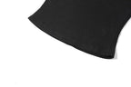 Halter ruched off shoulder solid backless top