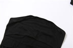 Hollow out solid gloves irregular backless tube crop top