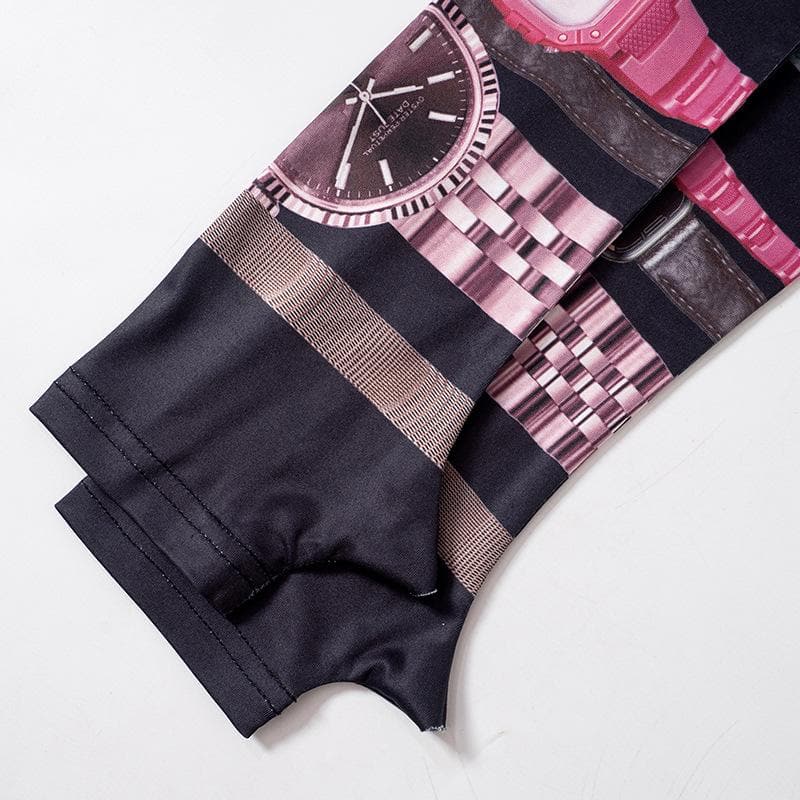 Gloves contrast print backless tube midi skirt set