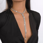 Knotted Rhinestone Choker Necklace
