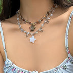 Star Stone Beaded Choker Necklace