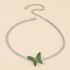 Butterfly Pendant Choker Necklace