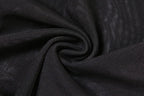 Buckle mesh ruffle halter backless low cut crop top