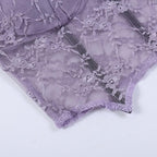 Backless lace bustier ruffle solid cami crop top