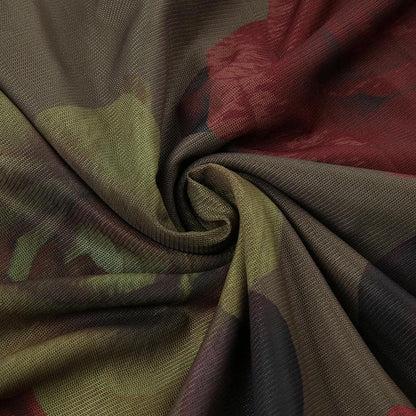 Maxikleid aus Chiffon mit Blumenmuster und kontrastierendem V-Ausschnitt