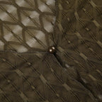 Solid textured long sleeve button top