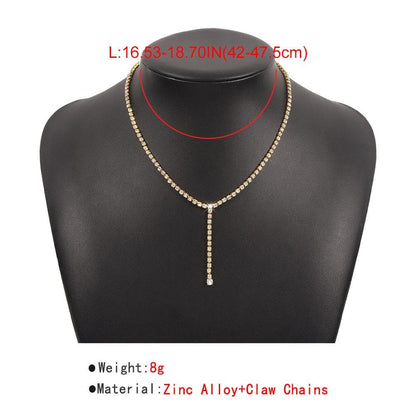 Rhinestone choker necklace