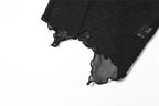 Top corto in 3 pezzi con scollo alto, maniche lunghe e schiena incrociata, tinta unita e testurizzato 