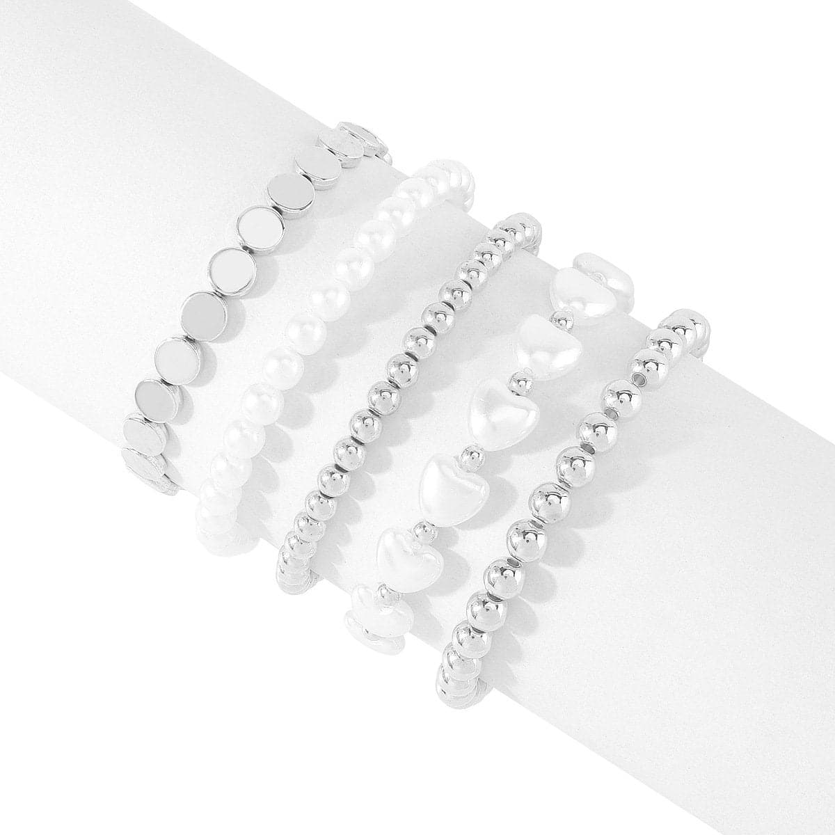 Kettenarmband mit Kunstperlen