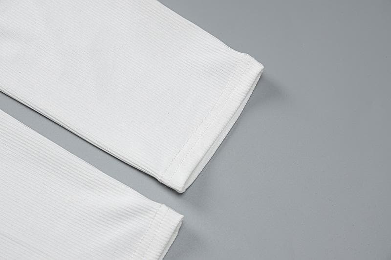 Einfarbiger, gerippter, rückenfreier Camisole-Jumpsuit mit U-Ausschnitt 