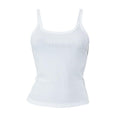 Ribbed solid u neck backless sleeveless top