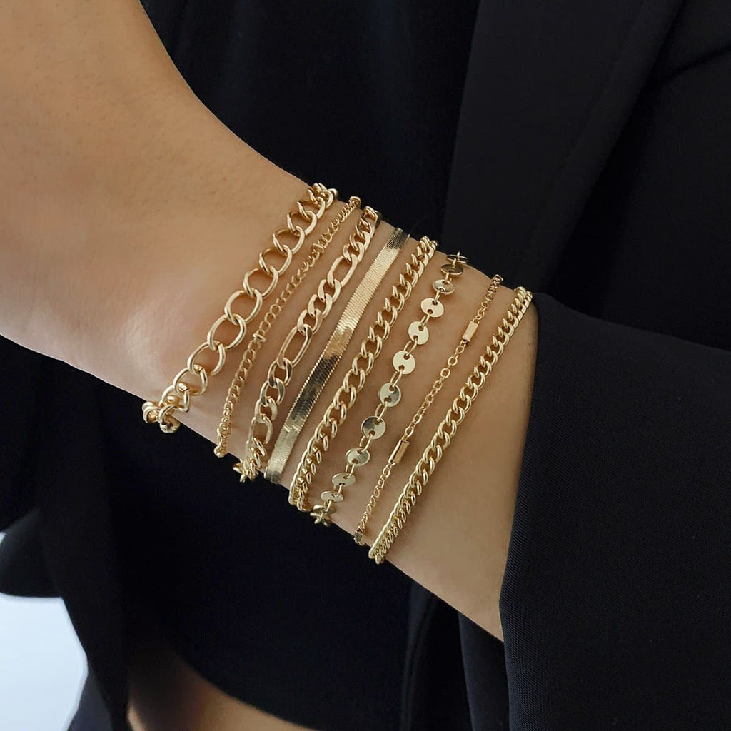 Schlangen-Kettenarmband mit 8 Teilen 