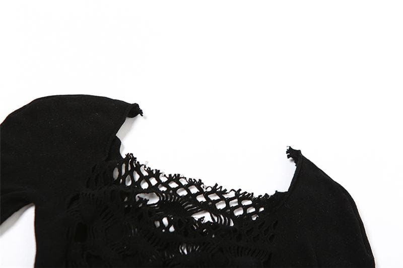 Durchsichtiger Netz-Strampler mit kurzen Ärmeln und Aussparungen 