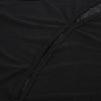 Irregular long sleeve hollow out mesh solid 2 piece crop top
