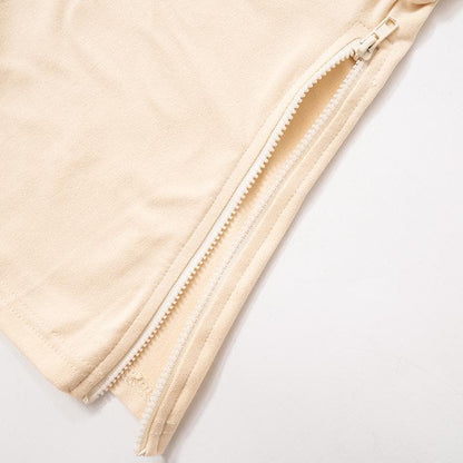 Solid zip-up backless sleeveless tube top