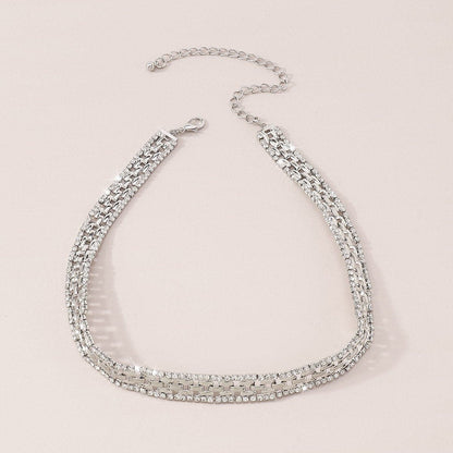 Rhinestone choker necklace