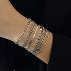 Schlangen-Kettenarmband mit 8 Teilen 