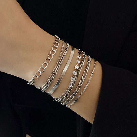 Schlangen-Kettenarmband mit 8 Teilen 