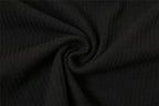 Off shoulder halter buckle short sleeve solid crop top