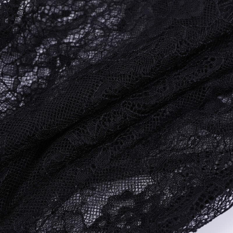 Top in pizzo con spalline sottili e allacciatura a V e schiena scoperta 