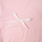 One shoulder drawstring ruched bowknot crop top