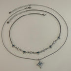 Star Irrgular Pendant 2 Pcs Choker Necklace