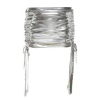 Ruched drawstring hollow out metallic self tie solid mini skirt - Final Sale