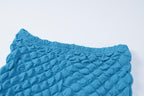 Neckholder-Hose mit überkreuzter Vorderseite, ausgehöhlter Rückenpartie, Waffelstruktur 