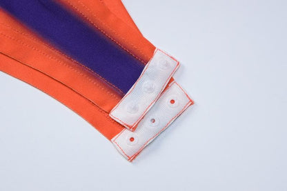 Polka dot thermal contrast short sleeve crewneck bodysuit mini skirt set