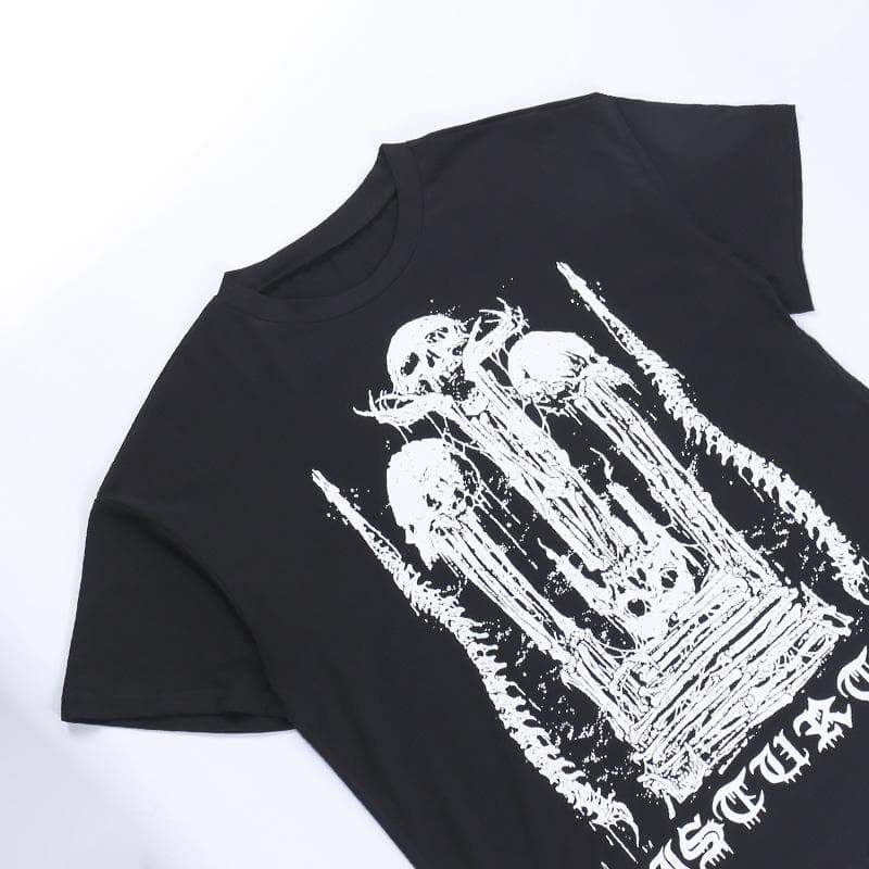 Short sleeve crewneck abstract contrast top