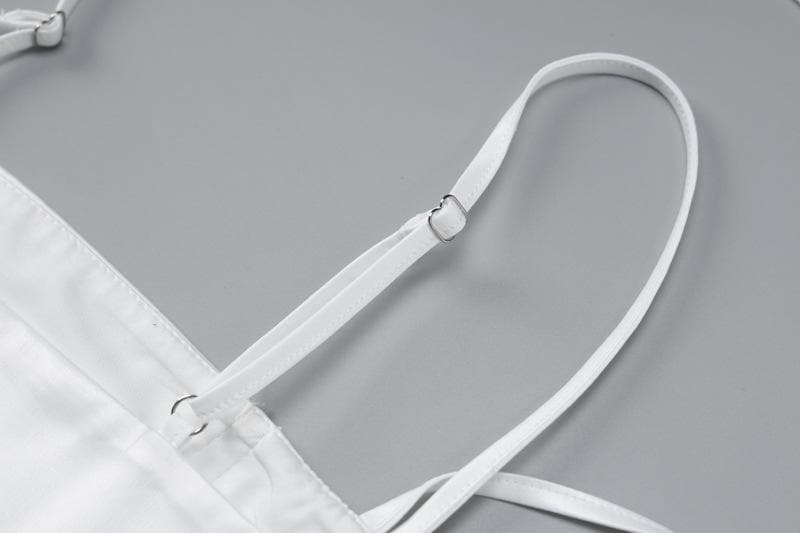 Halter zip-up solid backless self tie crop top