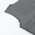 Top corto con scollo quadrato e maniche a cappuccio