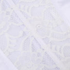 Lace flower applique button patchwork corset backless tube top