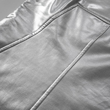 Metallic backless solid sleeveless stitch tube top