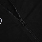 Short sleeve contrast zip-up embroidery crop top