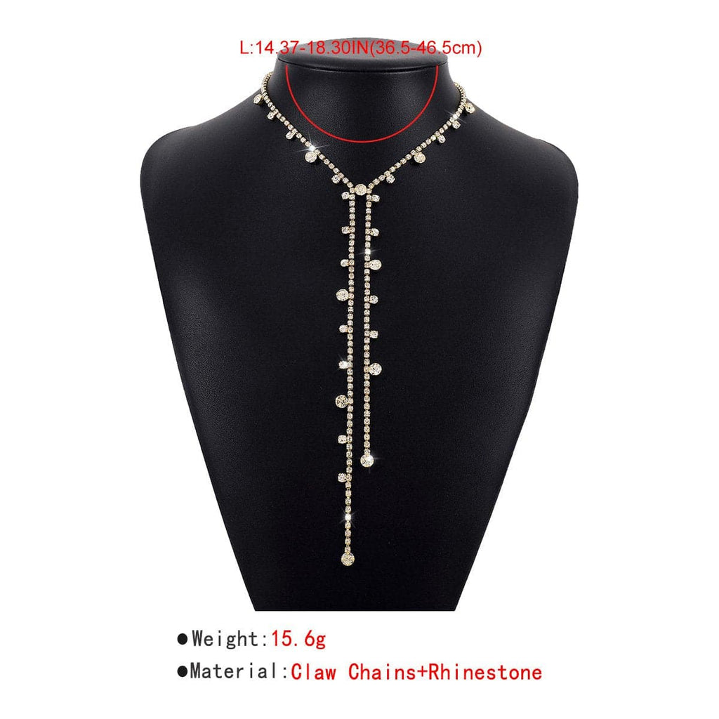 Rhinestone Stone Choker Necklace