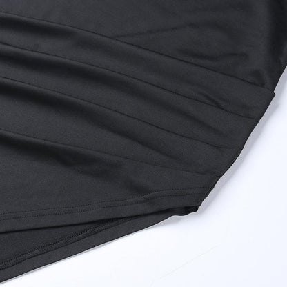Gerafftes, einfarbiges, ärmelloses, rückenfreies Minikleid aus Spitze mit Schlitz zum Selbstbinden