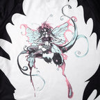 Abstract Contrast Short Sleeve Crewneck Top