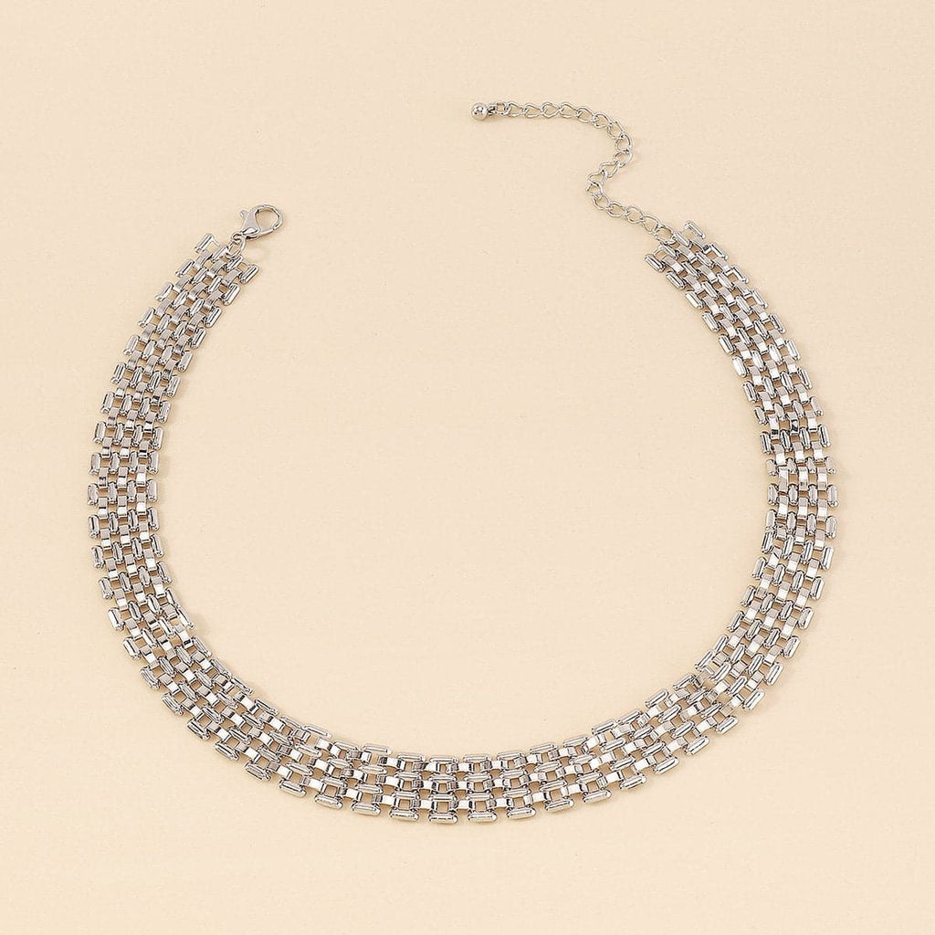 Layered Solid Choker Necklace
